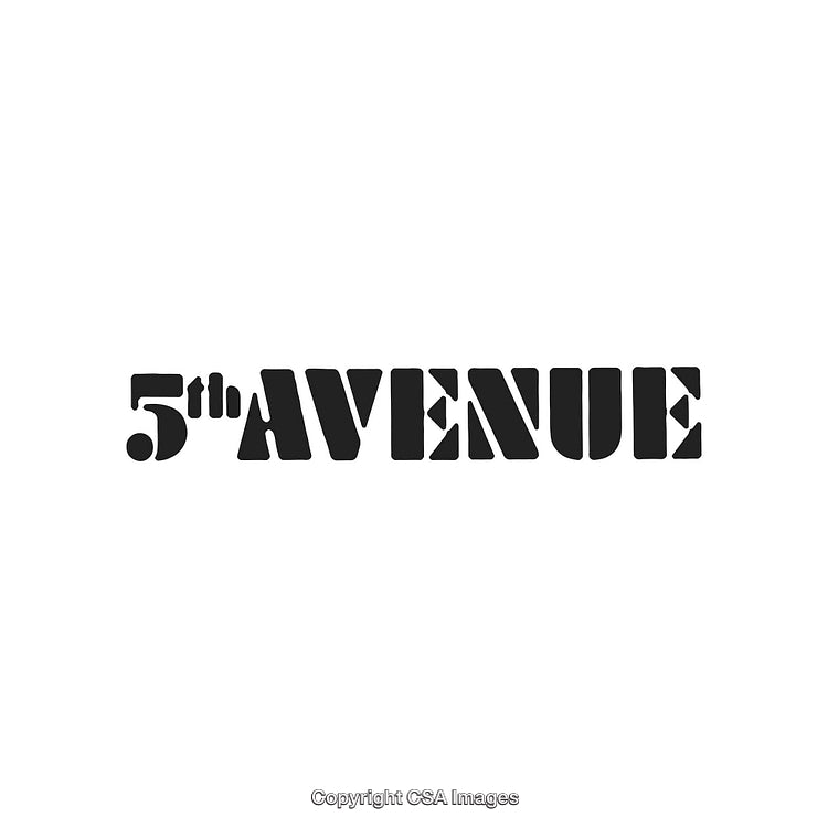Classic Black and White Typography Featuring the Text '5th Avenue'