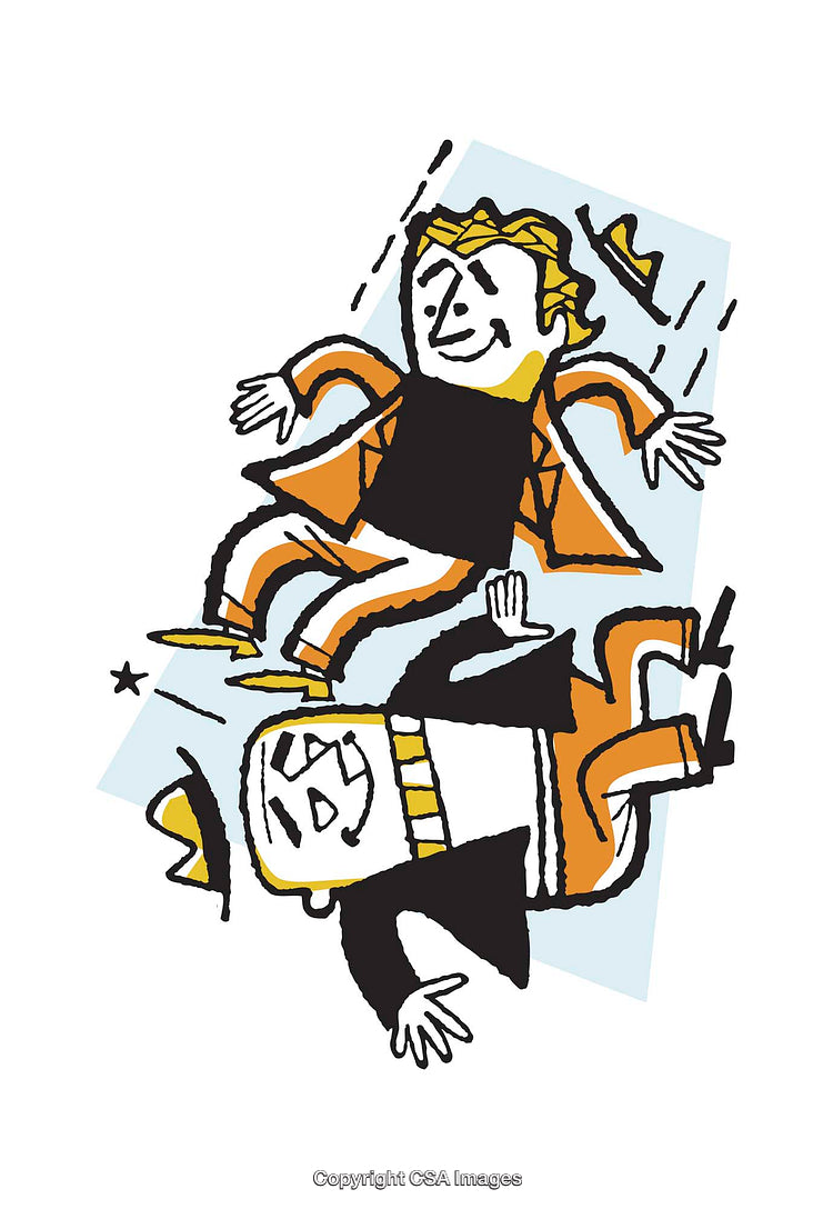 Colorful Illustration of Two Playful Characters in Dynamic Interaction
