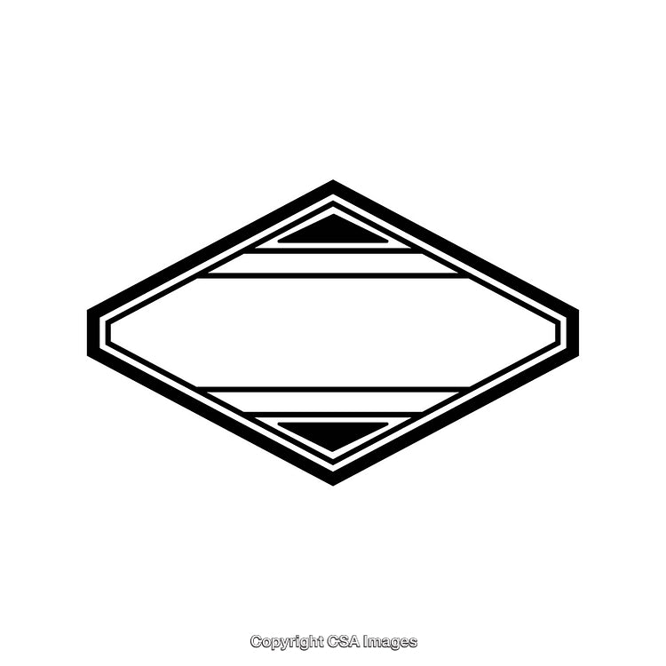 Geometric Black And White Border Design with Diamond Shape
