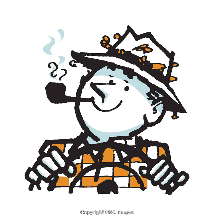 Vintage Style Illustration of Smiling Driver with a Pipe in Hand