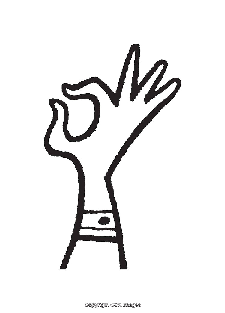 Abstract Hand Line Art Gesture in Minimalistic Black and White Design