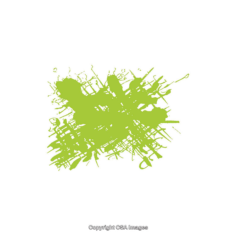 Green Abstract Shape on Clean White Background Design Element
