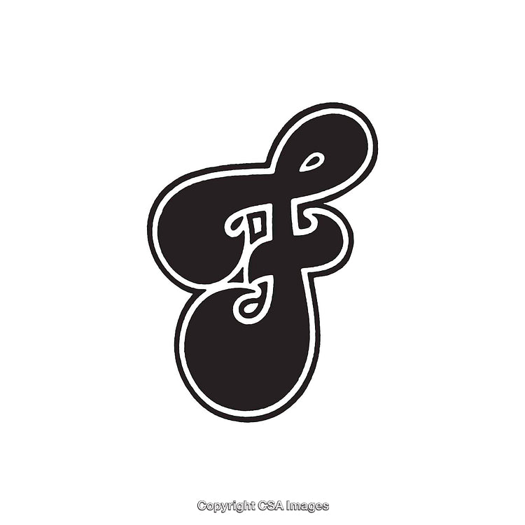 Stylized Black Letter F Design With Bold Artistic Flair