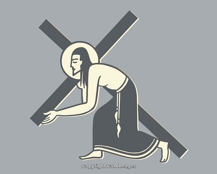 Minimalist Religious Artwork Depicting Sacred Symbolism with Abstract Design Elements