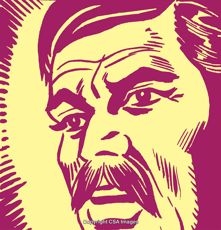 Dynamic Pop Art Portrait of a Pensive Man in Bold Colors