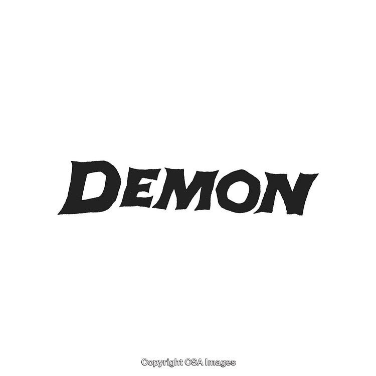 Black Gothic Styled Text Displaying the Word Demon in Bold Letters
