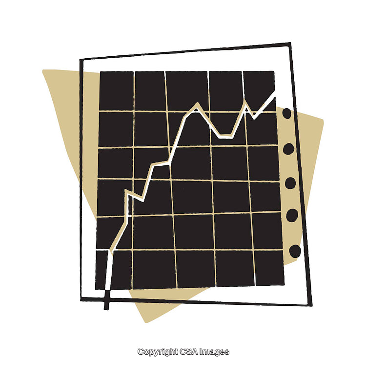 Hand-Drawn Graph Illustration Depicting Market Trends and Analysis