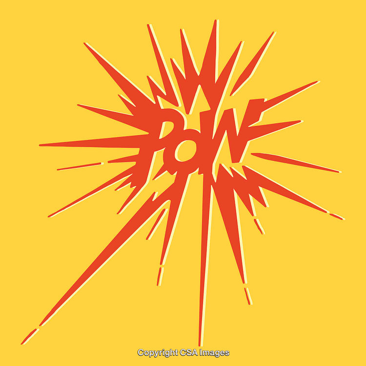 Colorful Comic Style POW Graphic With Bold Explosion Design