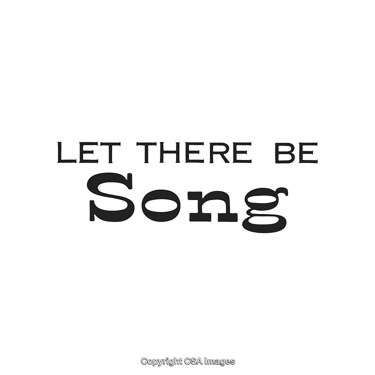 Inspirational Calligraphy Art of 'Let There Be Song' Text Design