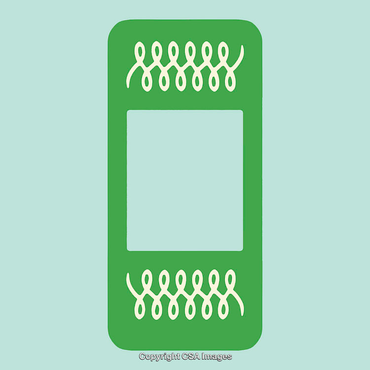 Simple Artistic Green Illustration of the Number Zero in Decorative Style