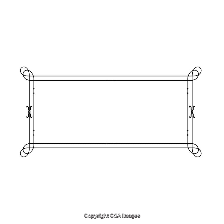 Elegant Black and White Decorative Ornamental Border Design