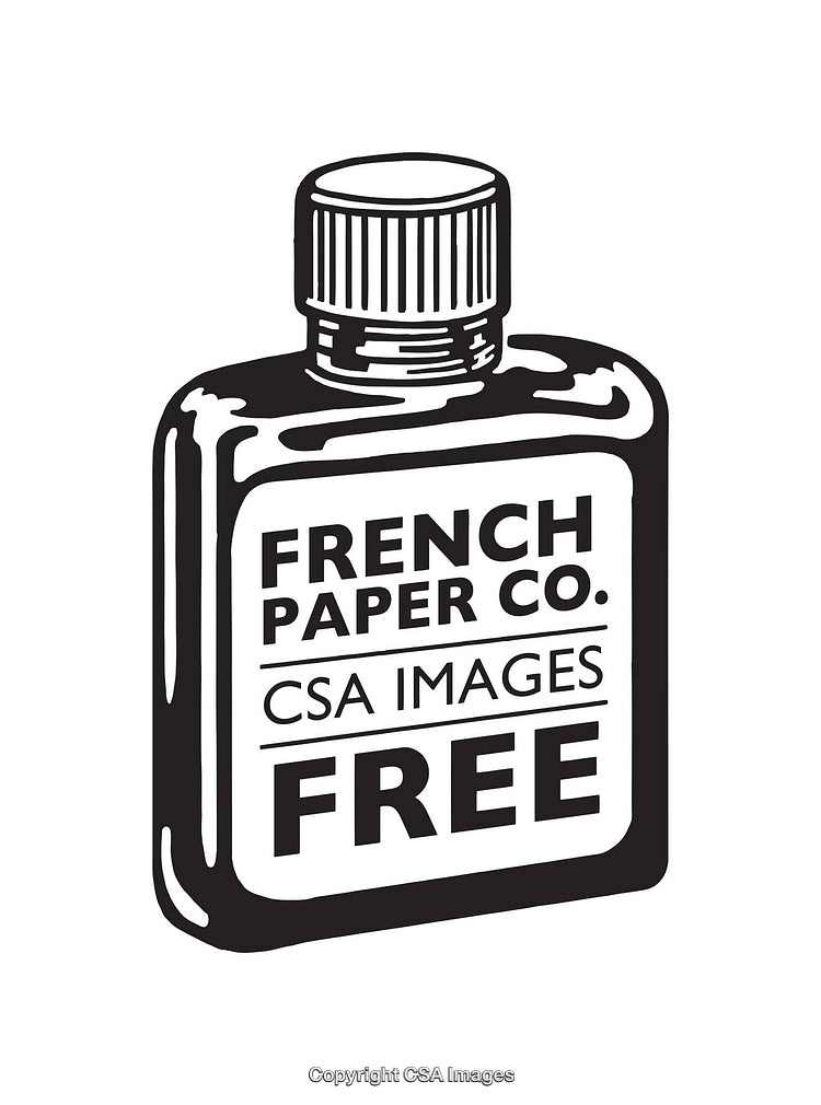 Black and White Line Art Illustration of a Bottle With Text Design