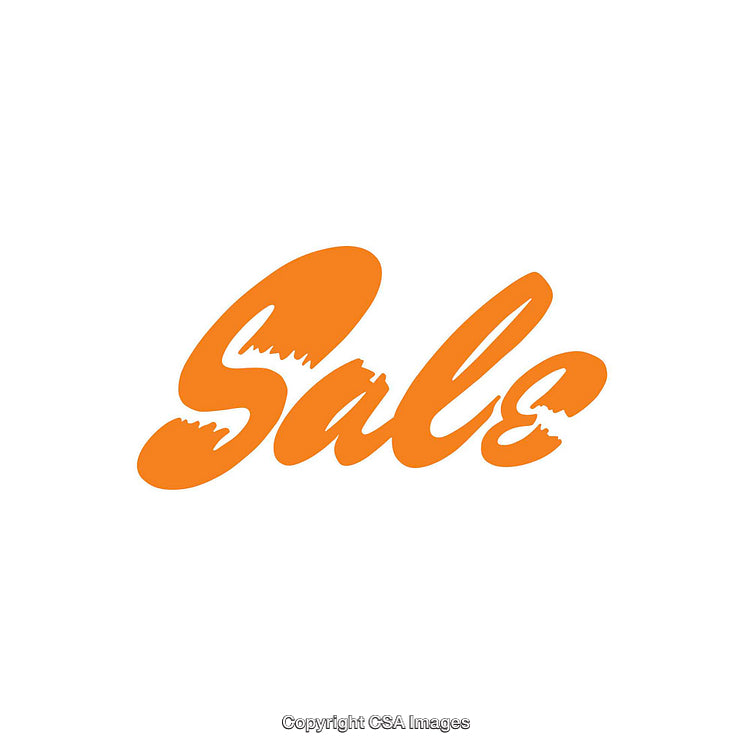 Orange Typography Featuring the Word Sale in a Bold Cursive Style