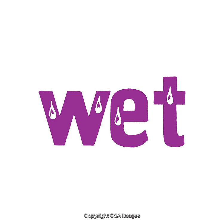 Purple Word Art Depicting Script Design with Decorative Droplet Elements