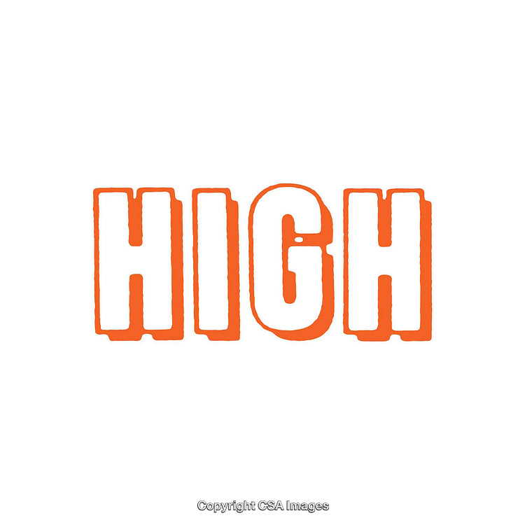 Bold Orange Typography Featuring the Word 'High' with a Retro Style