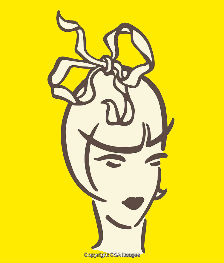 Minimalist Line Art Portrait with Bold Yellow Background