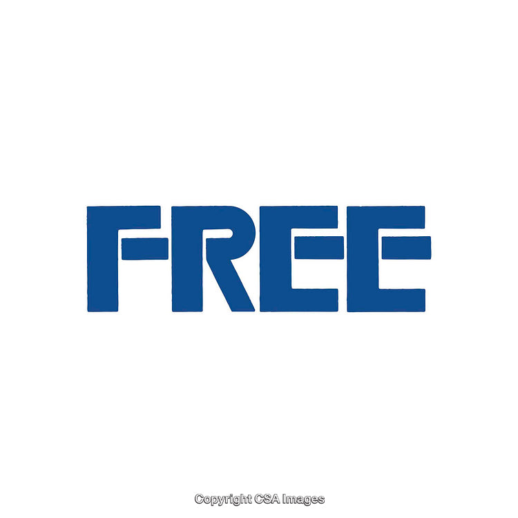 Creative Blue Word 'Free' Displayed on a White Background