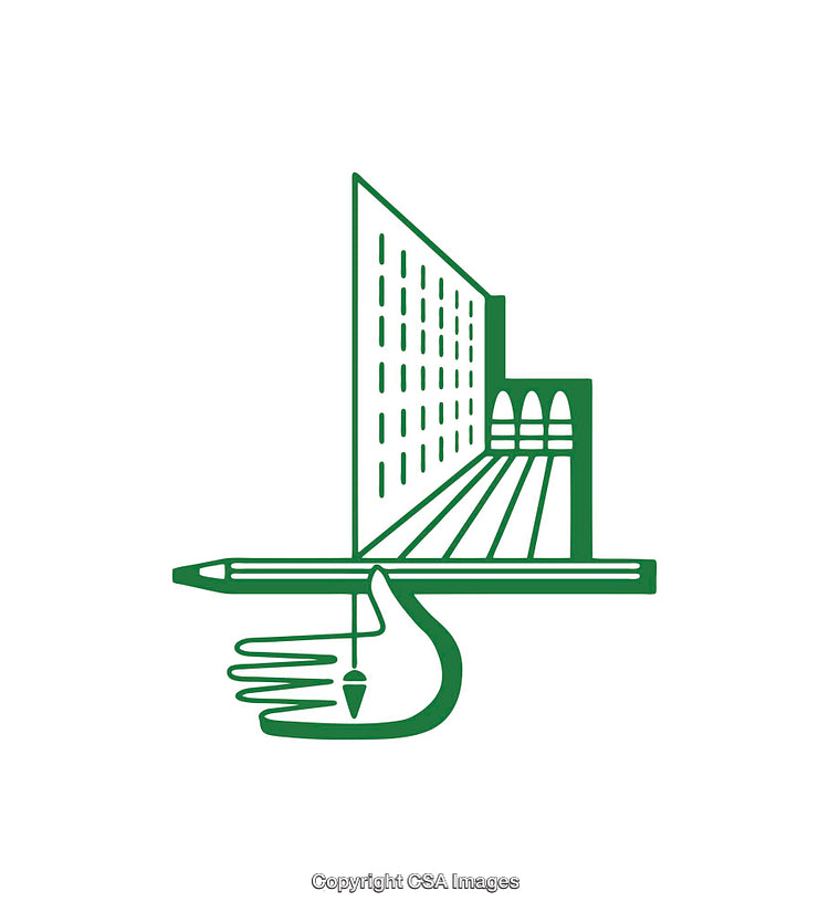 Architectural Icon Depicting a Hand Holding a Perspective Building Design
