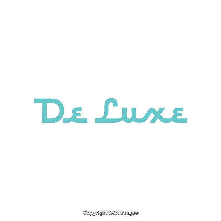 Elegant De Luxe Text in Light Blue Minimalist Design