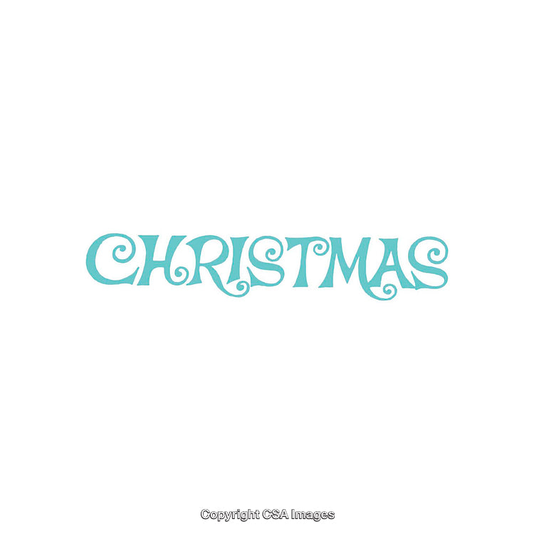 Elegant Light Blue Christmas Typography Art on White Background