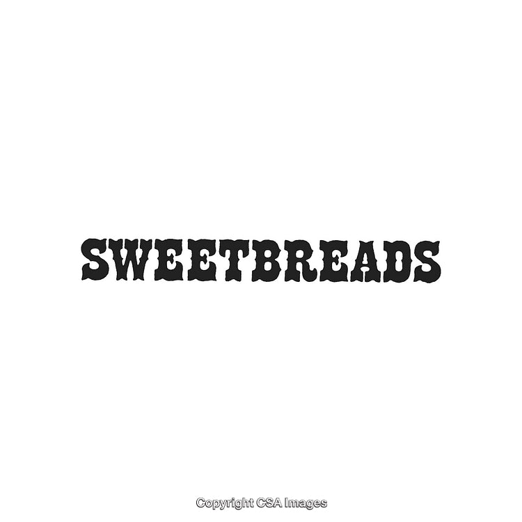 Vintage Style Typography Featuring the Word Sweetbreads in Bold Black Font