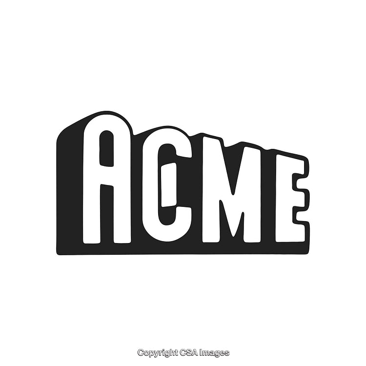 Retro Style ACME Logo Design on White Background