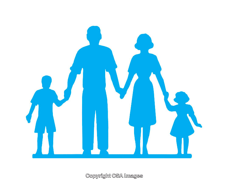 Family Icon Silhouette Depicting Togetherness and Support