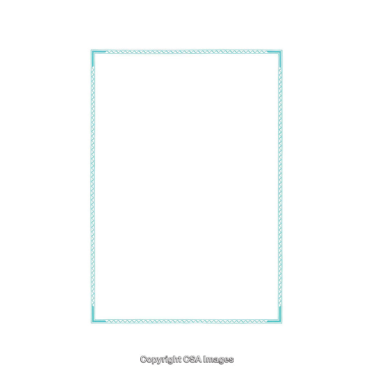 Elegant Minimalistic Turquoise Frame for Document or Certificate Design