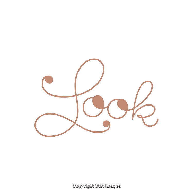 Elegant Typography Art Featuring the Word 'Look' in a Minimalist Style