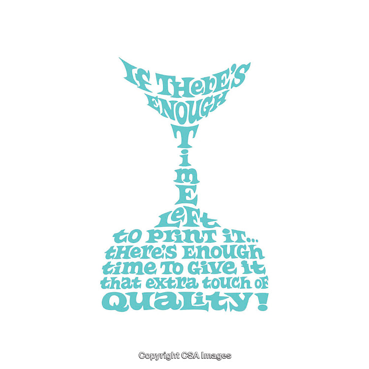 Creative Text Art Composition Promoting Quality and Excellence in Design
