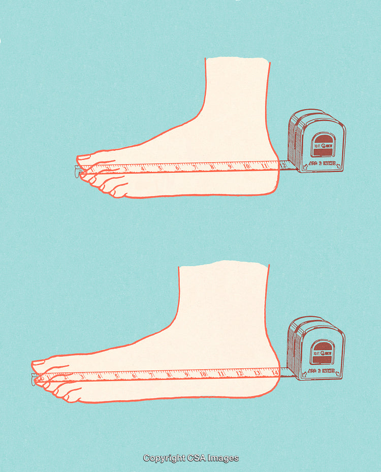 Illustrated Guide on Measuring Foot Size Using a Tape Measure