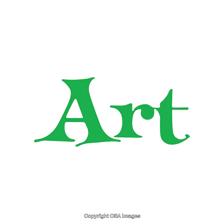 Green Artistic Text Design on Minimalist White Background