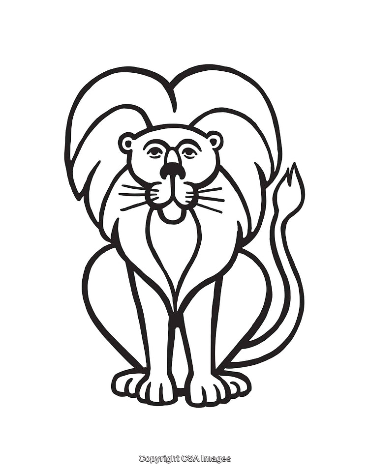 Black and White Lion Illustration with Unique Line Art Design