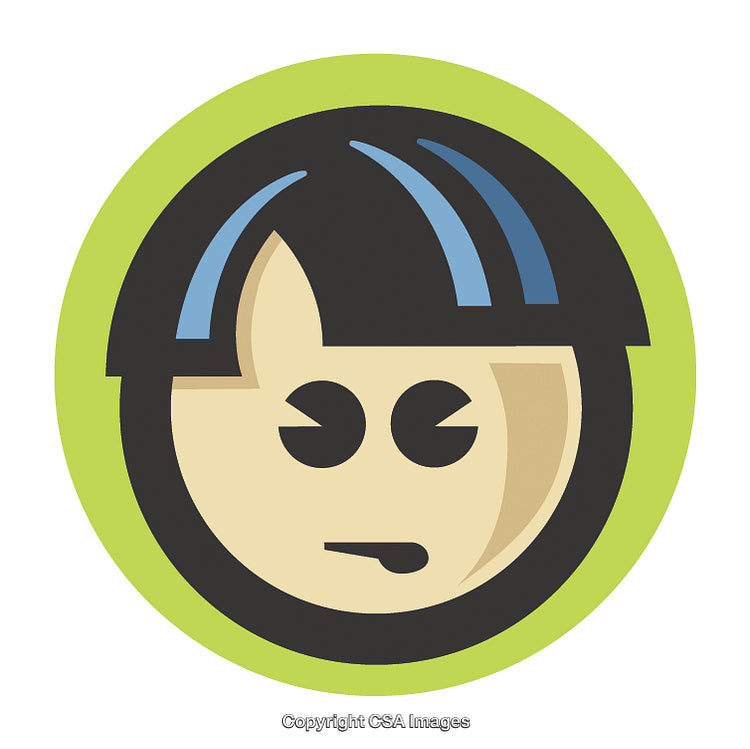 Stylized Icon Representing an Abstract Person With Unique Artistic Design