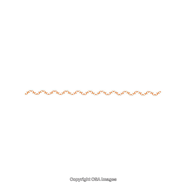 Elegant Orange Swirling Border Design on White Background for Creativity