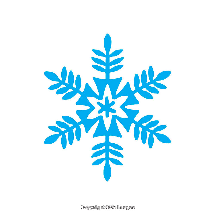 Blue Snowflake Icon Symbolizing Winter and Seasonal Festivities