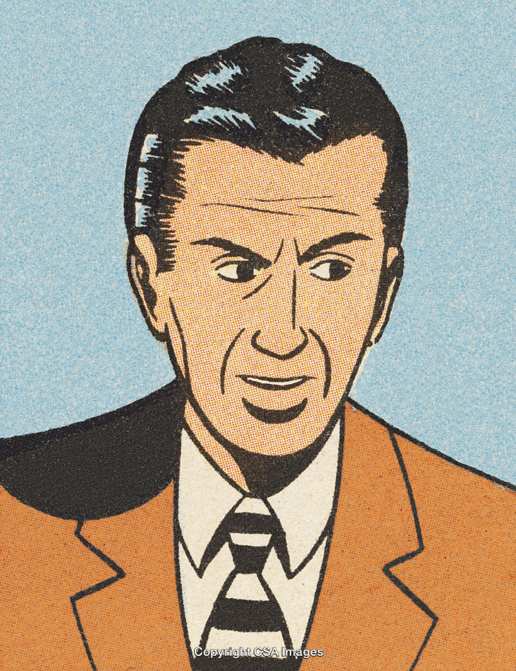 Retro Style Portrait of a Professional Man in Formal Attire