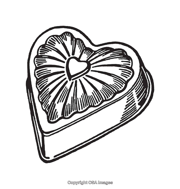 Heart-Shaped Line Art Illustration with Elegant Floral Design