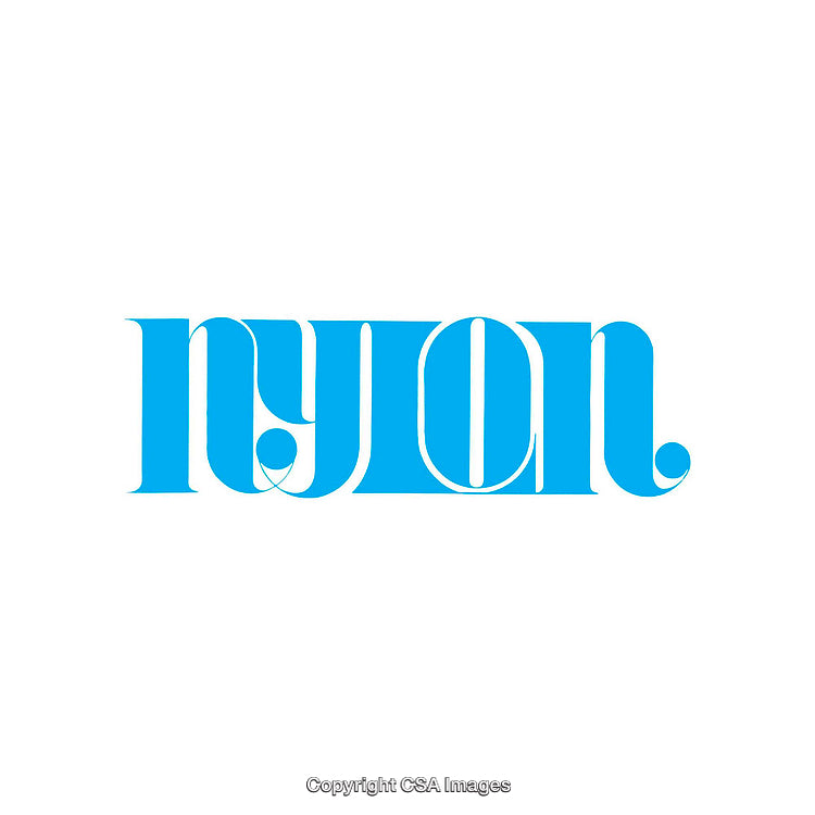 Stylized Blue Typographic Design on a Clean White Background