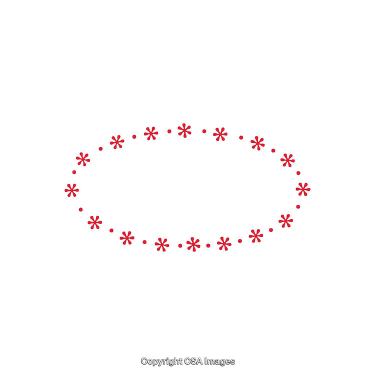 Circular Red Asterisk Pattern on a White Minimal Background