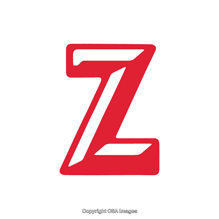 Bold Red Stylized Letter Z on a White Background