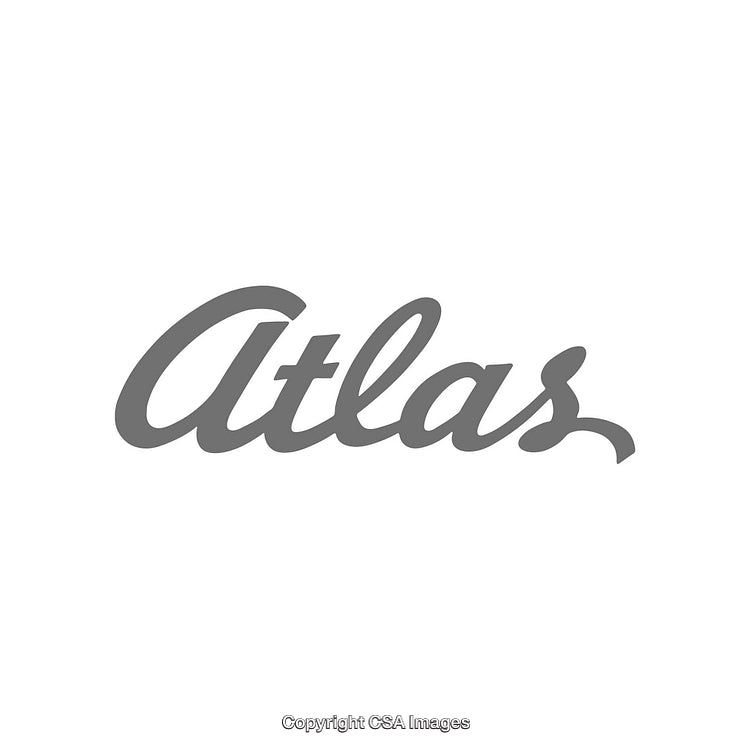 Atlas Logo in Elegant Gray Typeface on White Background