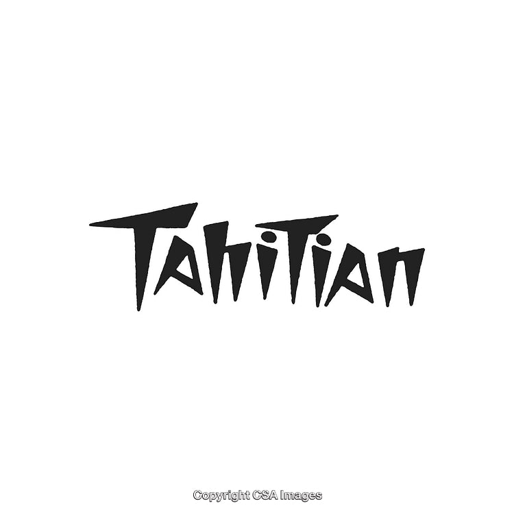 Bold Typography Artwork Featuring the Word 'Tahitian' in Unique Font Style