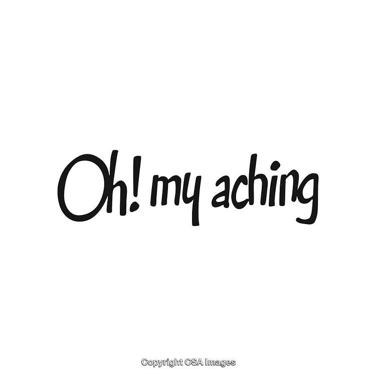 Handwritten Phrase Expressing Discomfort in Creative Calligraphic Style on White Background