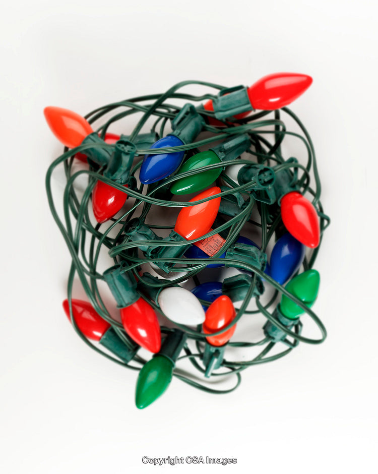 Colorful Tangled Christmas Lights for Festive Decorations
