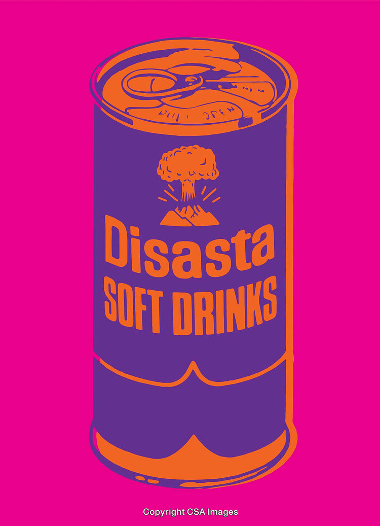 Playful Pop Art Illustration of a Soft Drink Can Design
