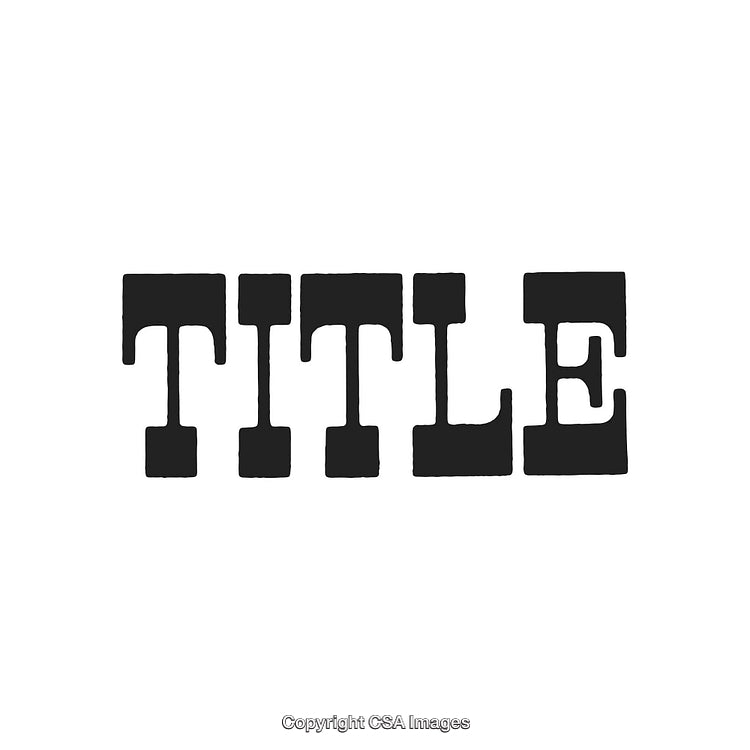 Bold Black Typography Featuring the Word TITLE on White Background