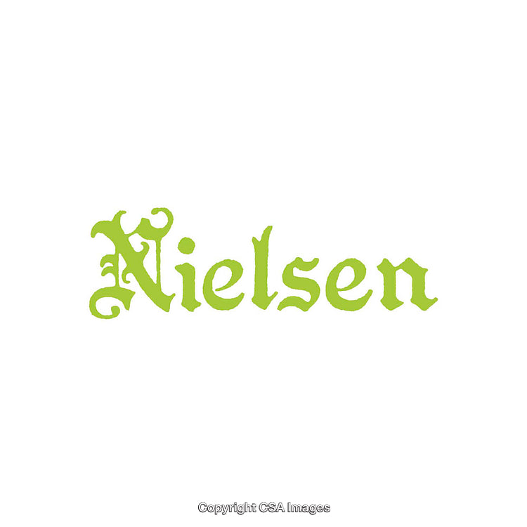 Green Ornate Text Design Featuring Name in Old-World Calligraphy Style