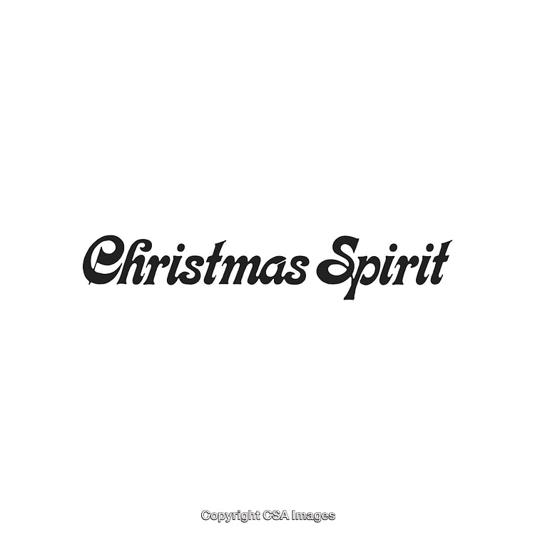Elegant Christmas Spirit Text Design on a Clean White Background