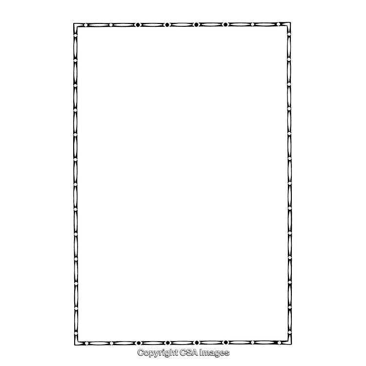 Elegant Black and White Decorative Border Design with Intricate Patterns